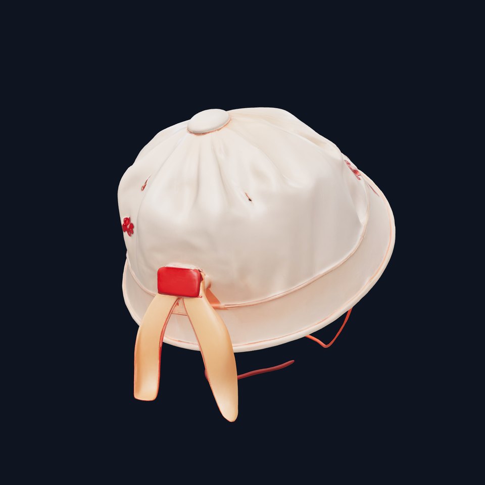 Embroidered Vintage Hat D Model Pack